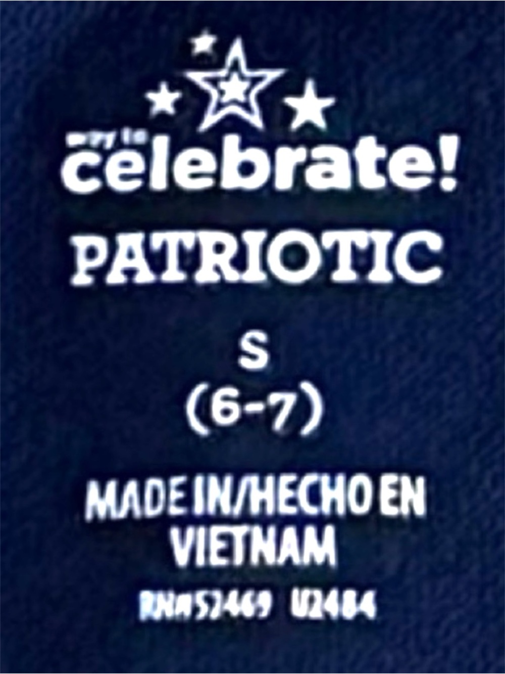 Way to Celebrate Girls Navy Blue “Freedom and Fireworks” Tee S (6/7) - Picture 4 of 4